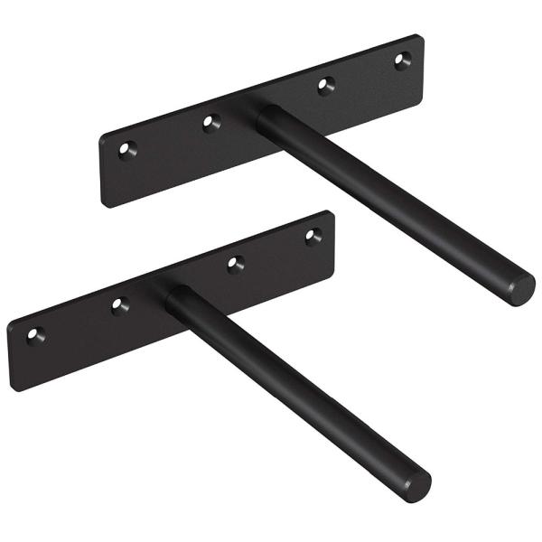 6-Inch Metal Steel Bracket Heavy-Duty Floating Shelf Bracket for White Floating Shelf