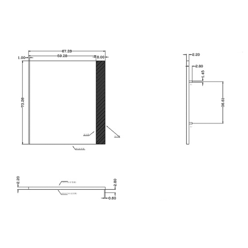 HTN High Brightness Segmented LCD Display for Over-Temperature Thermostat,segment lcd display,segment lcd