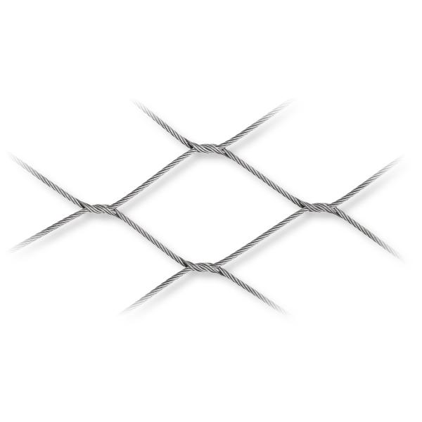 Bridge Railings And Balustrade Stainless Steel Ferrule Rope Mesh 60x60mm