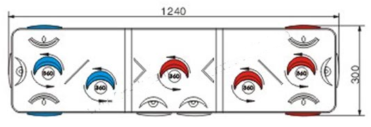 J&M LED Warning Light Bar , Car Roof Top Rotating Light Bar TBD GA 3001D