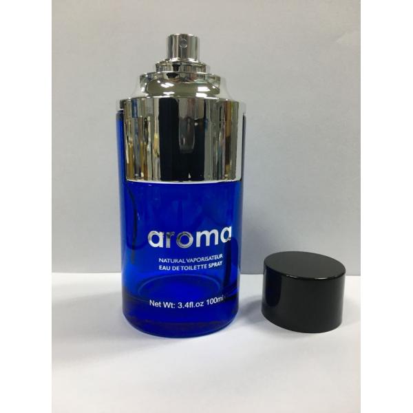 botellas de cristal redondas del espray de las botellas de perfume 100ml con el maquillaje del cuello de la encrespadura que empaqueta al OEM