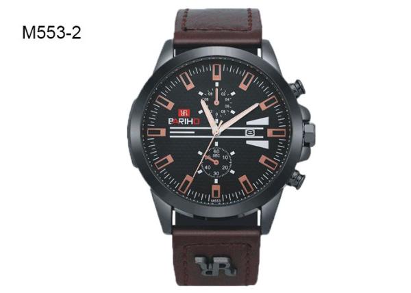 Date Men's Quartz Watch  5-Pin Multifunctional Chronograph Wristwatch M553