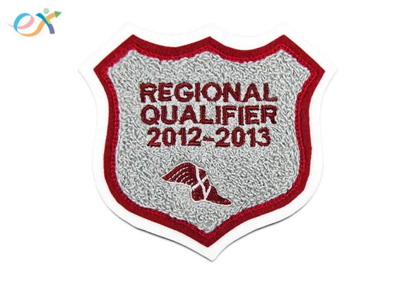 Irregular Shape Custom Chenille Patches Double Felt Fabric Iron On With Laser Cut