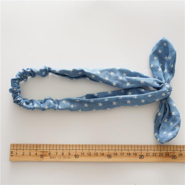 vintage hair bands Knot rabbit ears hair hoop tri-state accessory Denim elastic hair hoop headdress