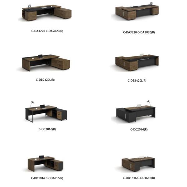 Stylish L-shaped Executive Office Desk for Director and Manager in Modern Design