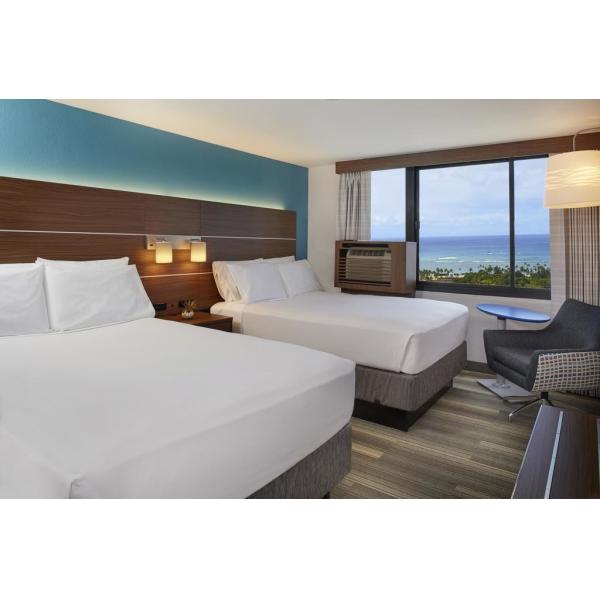 Hotel Room Interior by China Hotel furniture liquidators made Laminated Oak wood Headboard with Upholstered Bedstead