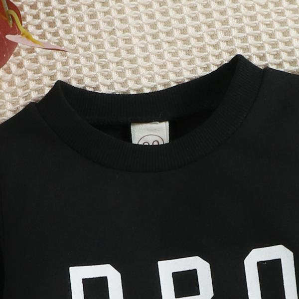 Children'S Letter Printing Pullover Sweater Two Piece Sets