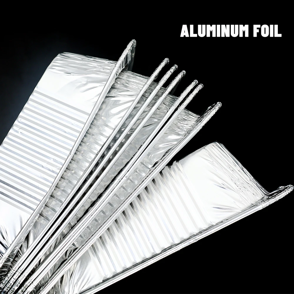 Custom Order Accepted 10pcs Aluminum Foil Tray Square Shaped Lunch Box Kitchen Supplies