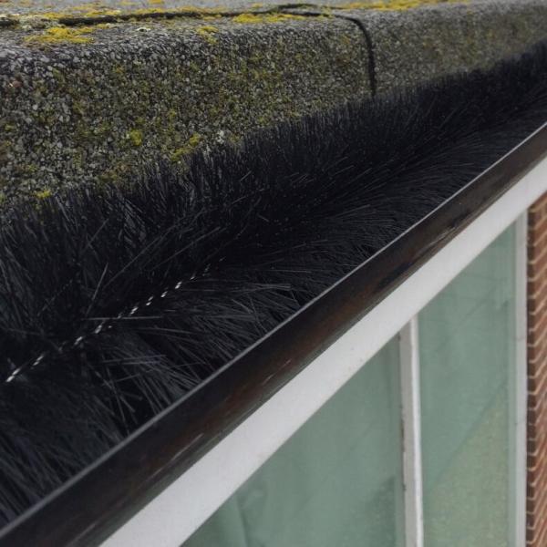 Black Bristle Color Gutter Cleaning Brush 4m Rolls 100mm OD For Gutter Protection