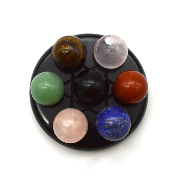 Amethyst Inspirational Chakra Stone Sets in 7 Colors for Mixed Energy
