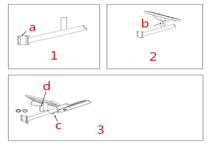 35cm Arm Length 30 Watt LED Garden Solar Street Lamp