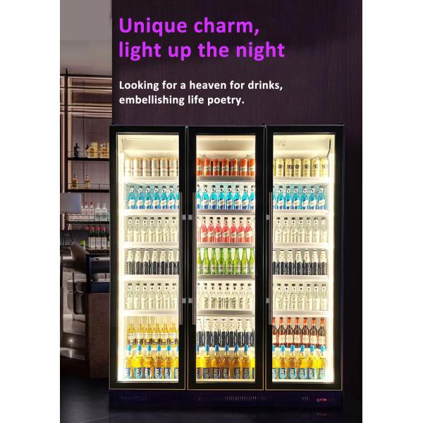 Черноты двери собственной личности холодильник безалкогольного напитка заключительной стеклянной чистосердечный для KTV