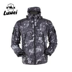 Custom Logo Winter Hooded Zip Up Male Poly Warm Utility Chaqueta Giacca a Vento Plain Long Overcoat Coats for Men