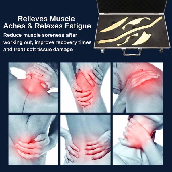 Brass Gua Sha Muscle Massage Scraper Tool Back Leg Arm Acupoints Soft Tissue
