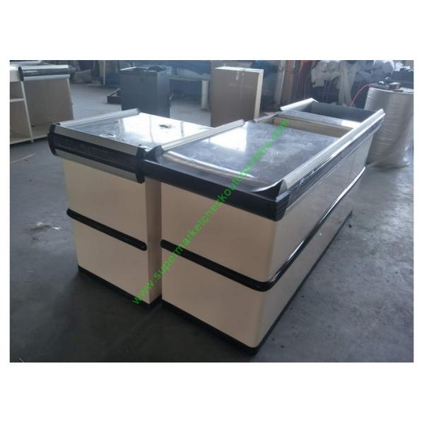 Anti-rust Steel Cash Desk Commercial Money Counters Table Design For Shop