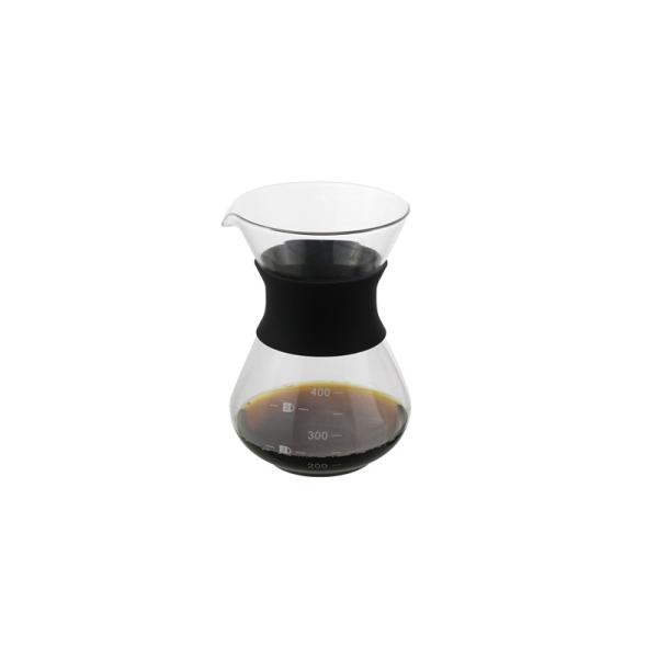 Transparent Glass Drip Coffee Pot / Coffee Maker Glass Pot With Silicone Band