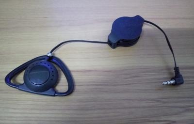 Single-side earphone with retractable cable  tour guide system earphones translate equipment earphones