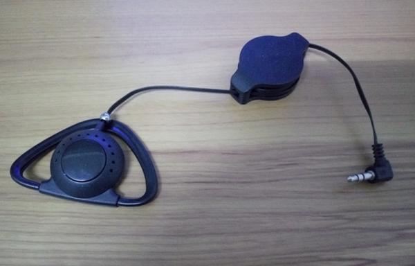 Single-side earphone with retractable cable  tour guide system earphones translate equipment earphones