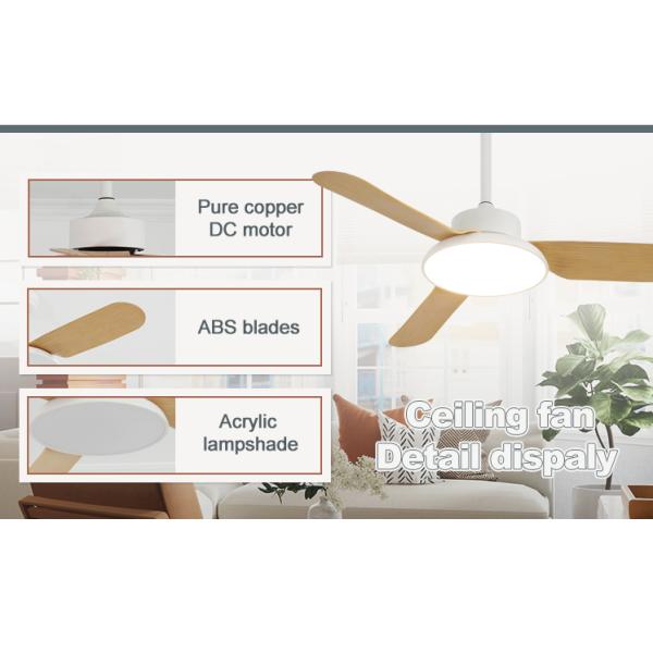 2- Hotel Choice ABS Blades Smart Wi-Fi Controle Remote Control Ventilador de teto pela 1stshine