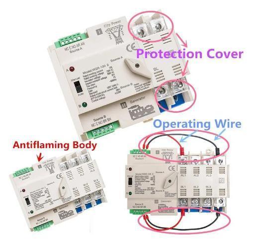 DIN Rail W2r Автоматический переключатель для солнечной энергии