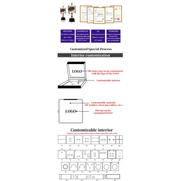 Casse de garde de montre en cuir octogonale Compartiments multiples pour emballage cadeau