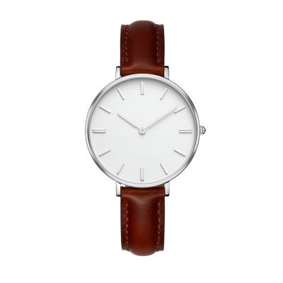 Minimalist Ladies Stainless Steel Watches , Ladies Leather Strap Watches