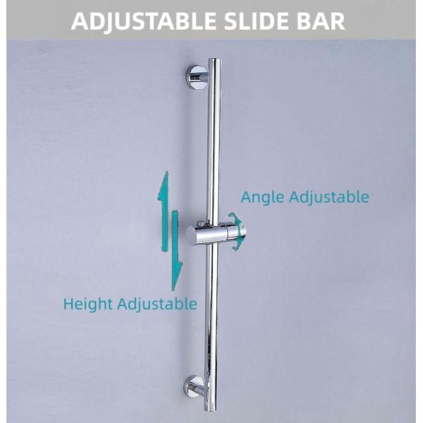 Stainless Steel Hot And Cold Exposed Valve Showers Set Hardware Shower Head Shower System