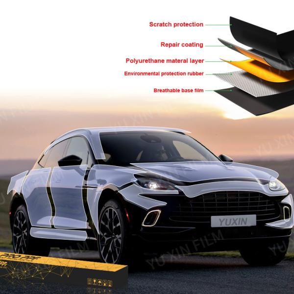 7.5 Mil 8.5 Mil Paint Protection Film Hydrophobic Clear PPF Weather Resistance TPU Film