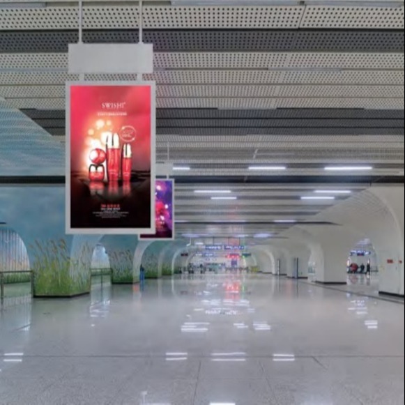 High Definition Screen Ultra Slim Hanging Double-Sided Poster Touch Screen Display LCD Digital Signage