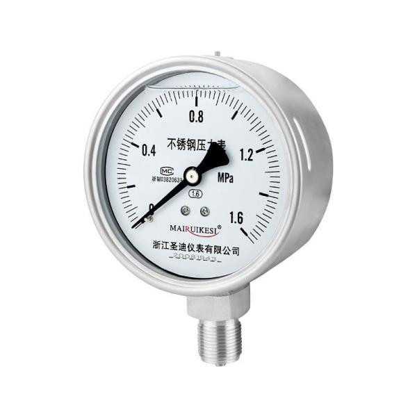 1/4 Thread 304ss 100mm Industrial Air Pressure Gauge for Water Gas 1600bar Range