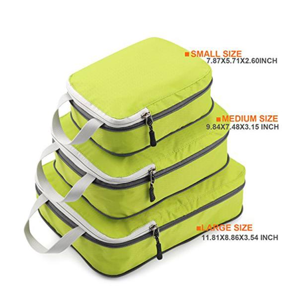 Packing Cubes Travel Organizer Bag Luggage Compression Pouches