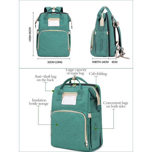 New Baby Diaper Bag Bed Backpack For Mom Maternity Bag For Large Capacity Nursing Bag for Baby Care Upgrade Hooks