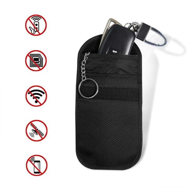 Anti Theft Car Key Signal Blocking Pouch RFID Faraday Cage Shielding Lock Devices