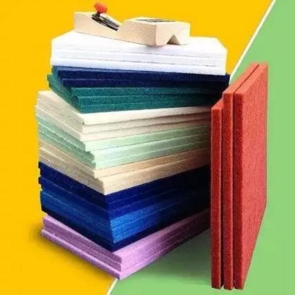 Painéis de teto acústicos acústicos dos painéis de parede da fibra de poliéster brancos/azul/verde