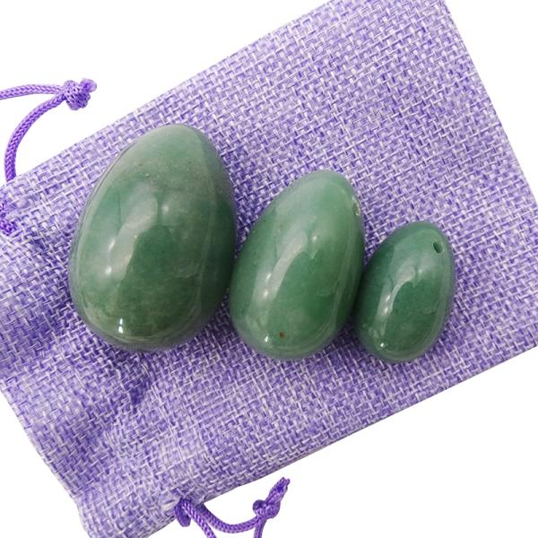 Women Health Green Aventurine Natural Jade Eggs for Pelvic Floor and Vaginal Tightening