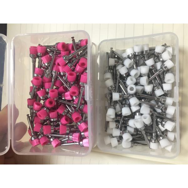 Small Colorful Dental Polishing Handpiece Nylon Flat Polishing Prophy Brushes