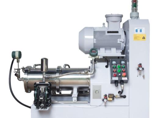 100L Dynamic Discharge Horizontal Wet Grinding Mill With Large Flow