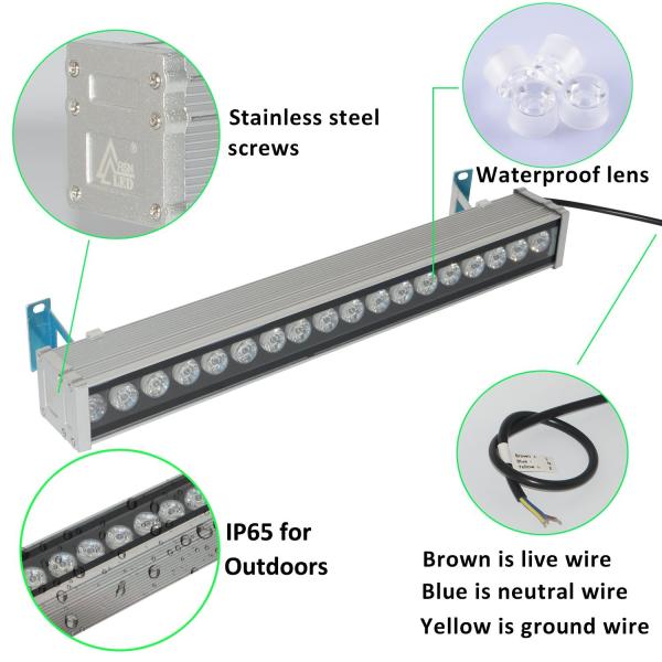 92*70*1000mm 48W Commercial LED Outdoor Lighting With UL / ETL Approved