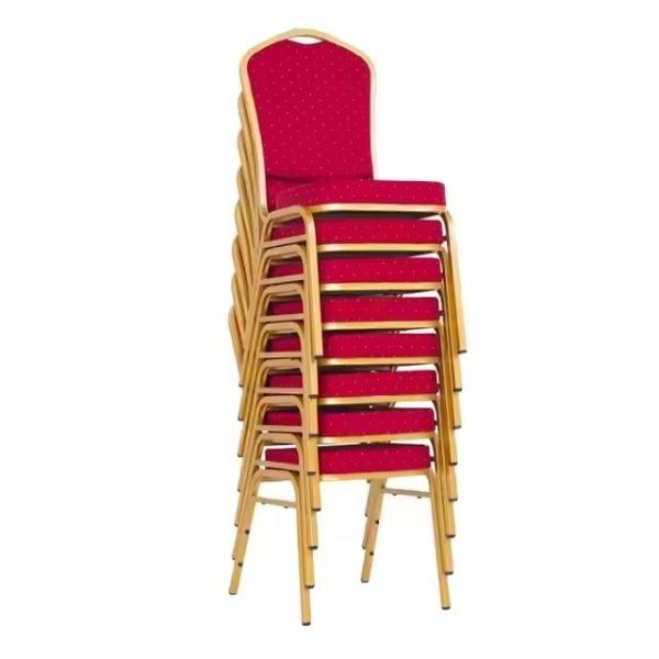 Modern Iron Meeting Chair Stackable Design Fabric Seat
