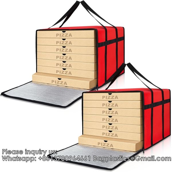 Insulated Pizza Bags For Delivery, Commercial Pizza Warmer Bag, Large Pizza Carrier For Hot And Cold Food, Pizza Delivery Bag, Food Delivery Bag, Insulated Grocery Bags