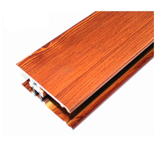 Square Wood Finish Aluminium Profiles , Different Colors Aluminium Framing Systems