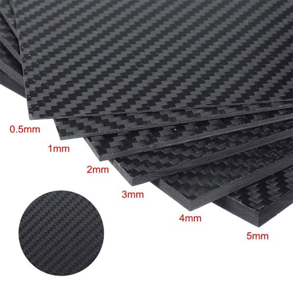 100% 3K Twill Carbon Fiber Plate Sheet 4 x 4 1mm