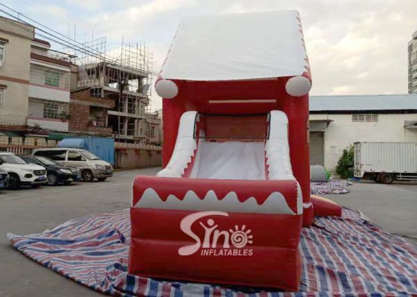 Commercial Grade Inflatable Christmas Jumping Castle With Slide For Kids And Adults