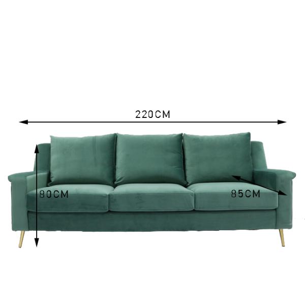 Forest Green ODM Living Room Sofa With Metal Leg