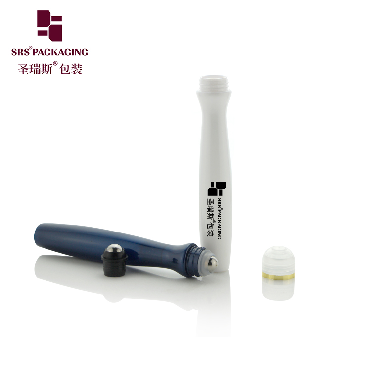 15ml PETG Roll On Bottle Slim Curved Body Stainless Steel Ball for Essential Oil Aromatherapy Liquid