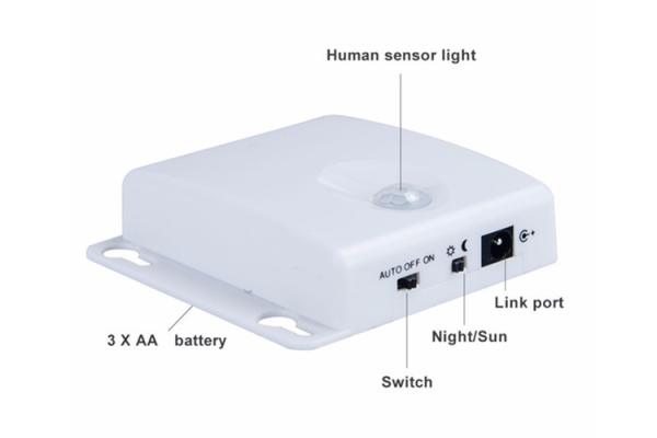 PIR Sensor USB LED Strip Wireless Motion Night Lights Bed Closet Wardrobe Stairs 1-3M Waterproof 3*AA Battery