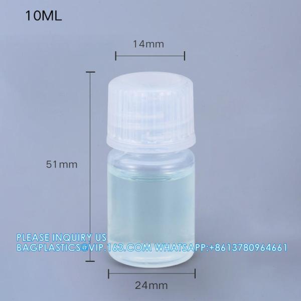 Wholesale 5ml PP Durable Small Round Brown And White Plastic Bottle Food Grade Private Label Medicine Liquid Packaging