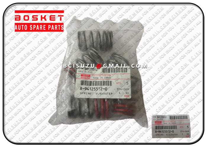 8941255120 пружин клапана частей NPR58 4BE1 4BD2 8-94125512-0 Isuzu запасное наружное
