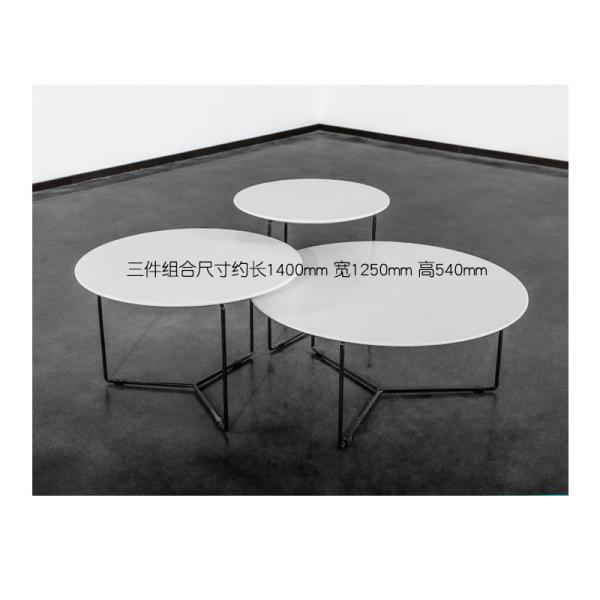 Mail Packing Stainless Steel Oval Marble Living Room Table for Minimalist Dining