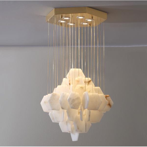 Lámpara de colgante de mármol de diseño moderno.